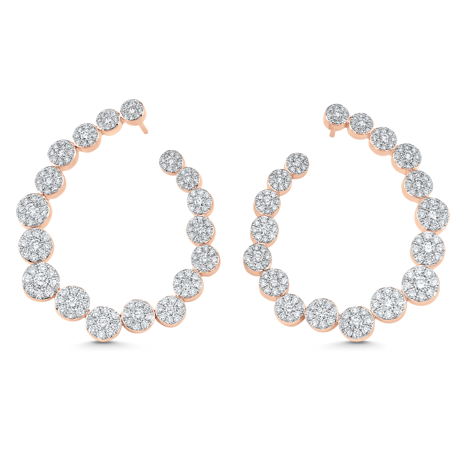 3.59 TCW Round Moissanite Diamond Hoop Earrings - Camila Brown