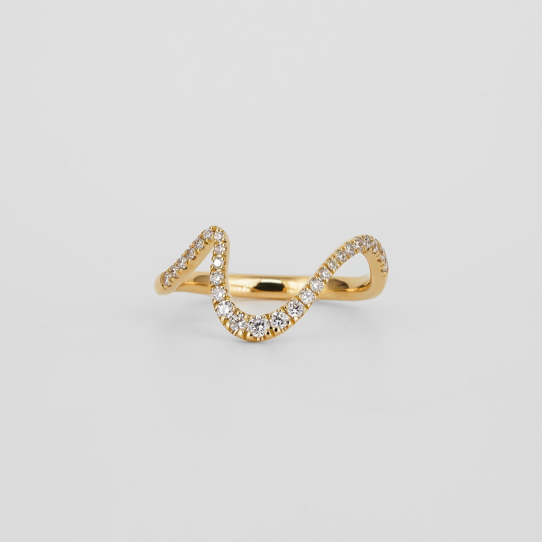 0.40 TCW Round Lab Grown Diamond Curved Wedding Band