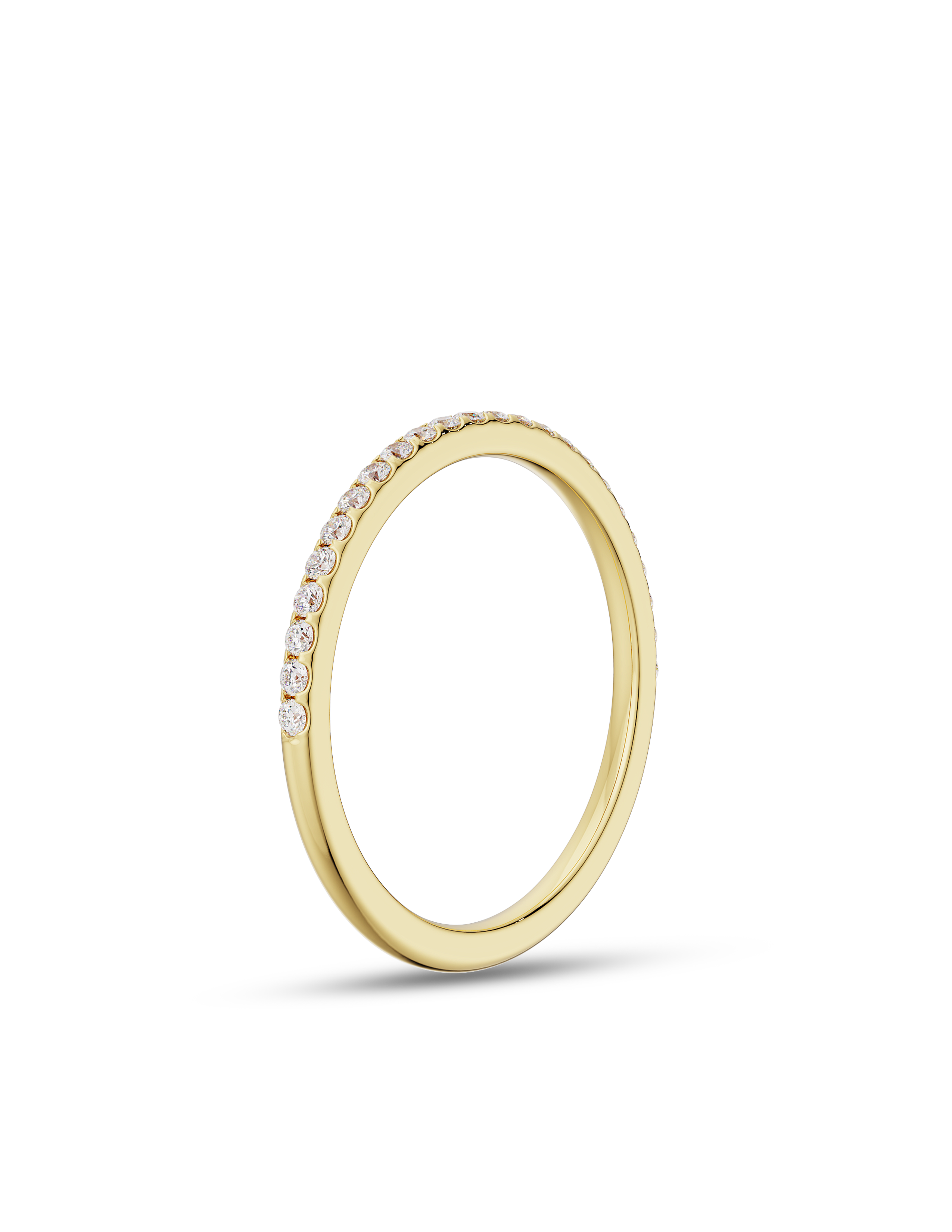 0.50 TW Round CVD Diamond Half Eternity Wedding Band