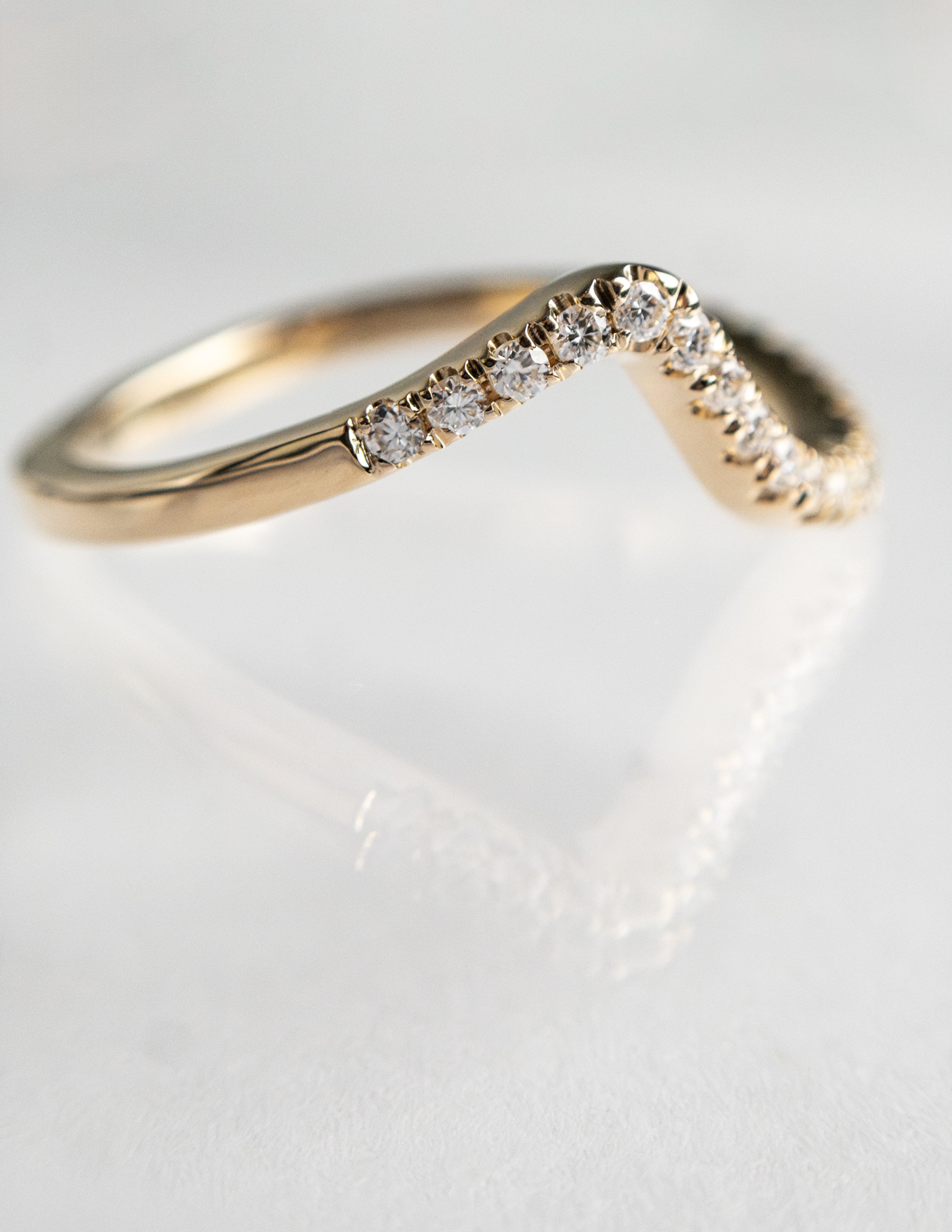 0.30 TCW Round Lab Grown Diamond Wave Eternity Wedding Band