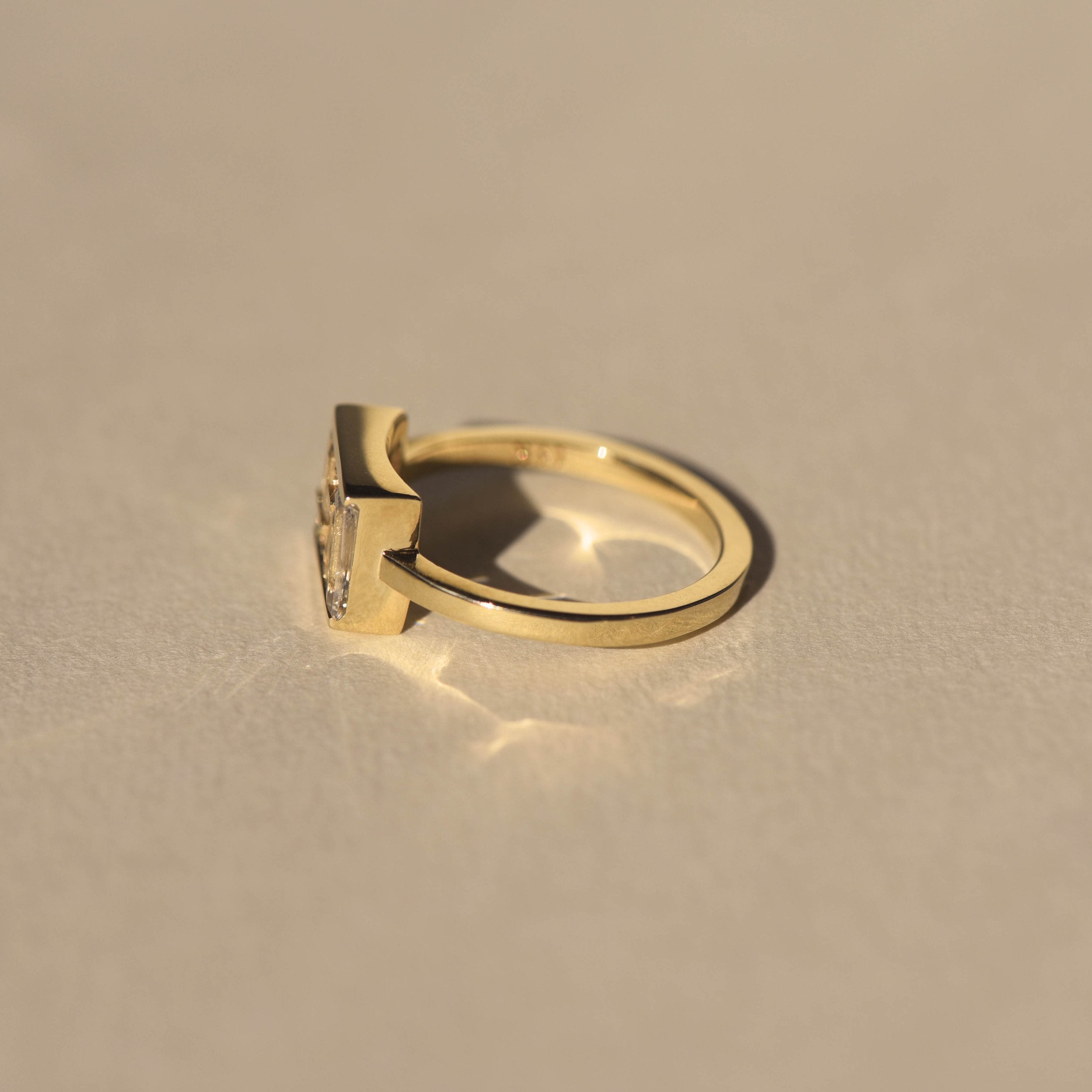 1.0 TCW Baguette & Round Lab Grown Diamond Engagement Ring