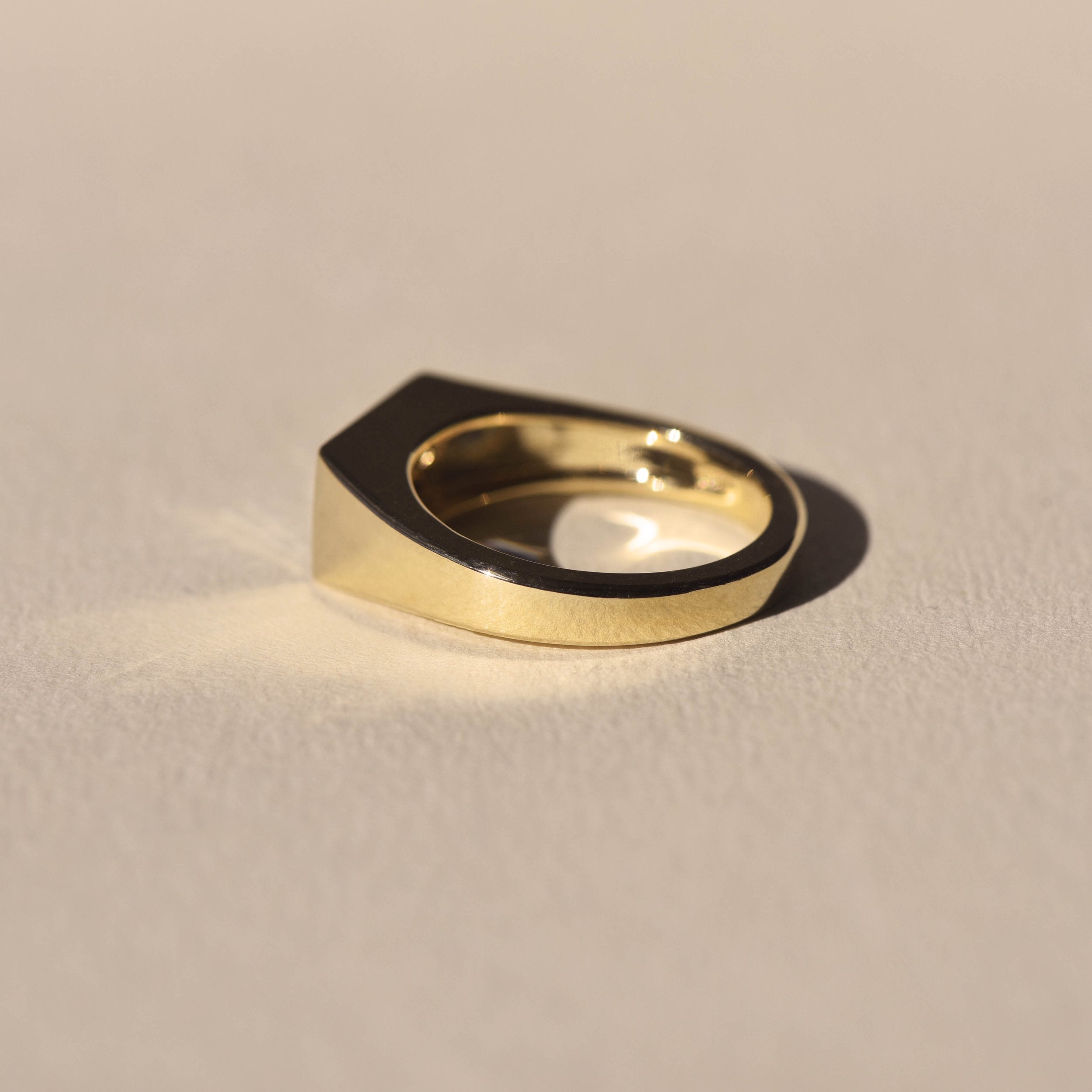 1.0 TCW Baguette & Round Cut Lab Grown Signet Engagement Ring