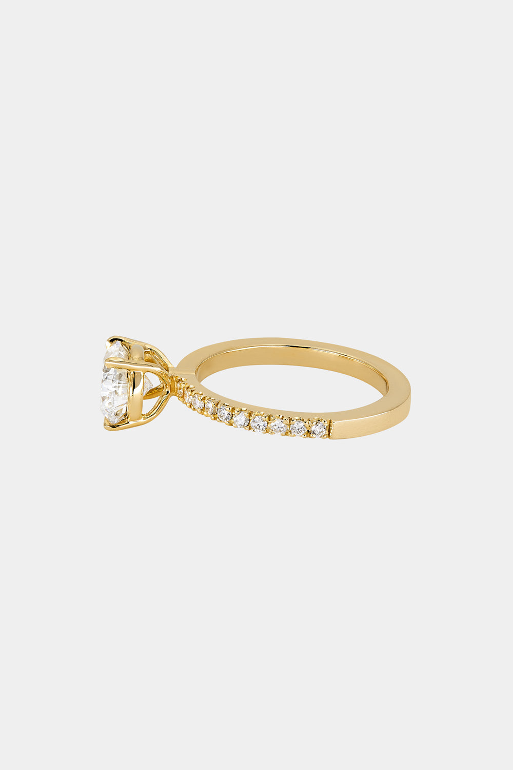 0.50 CT Pear Shaped Moissanite East-West Engagement Ring