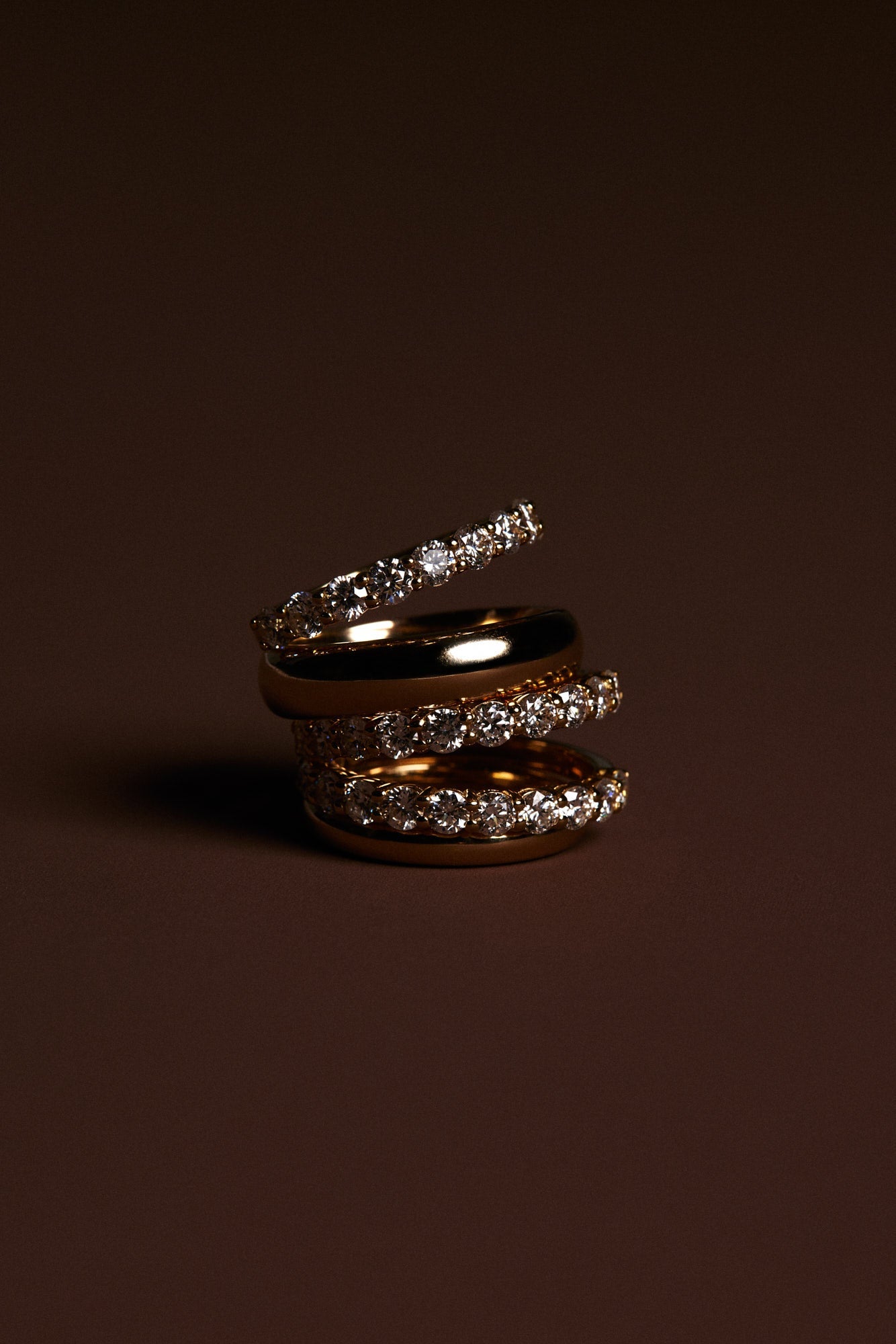 0.30 TCW Round Shaped Moissanite Double Band Wedding Band