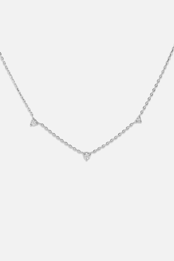 Three Round Diamond Moissanite Necklace