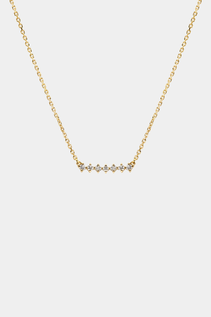 Round Cut Buttercup Style Moissanite Diamond Necklace