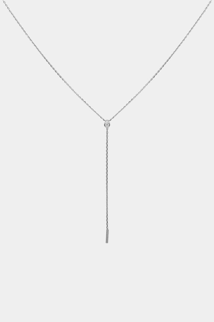 Round Cut Lariat Moissanite Diamond Necklace