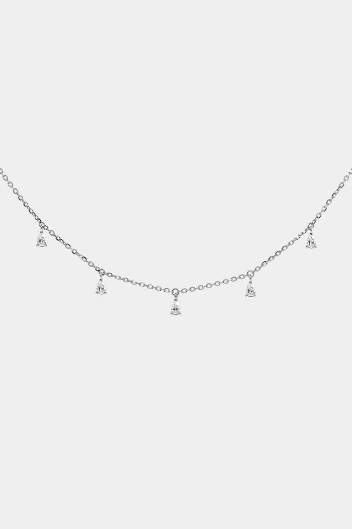 Pear Cut Lariant Style Moissanite Diamond Necklace