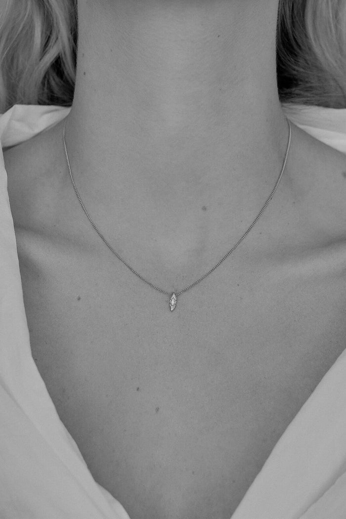 Mini Marquise Moissanite Diamond Necklace