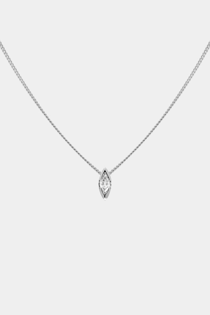 Mini Marquise Moissanite Diamond Necklace