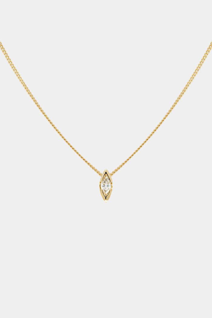 Mini Marquise Moissanite Diamond Necklace