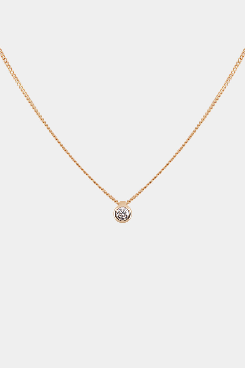 Mini Round Moissanite Diamond Necklace