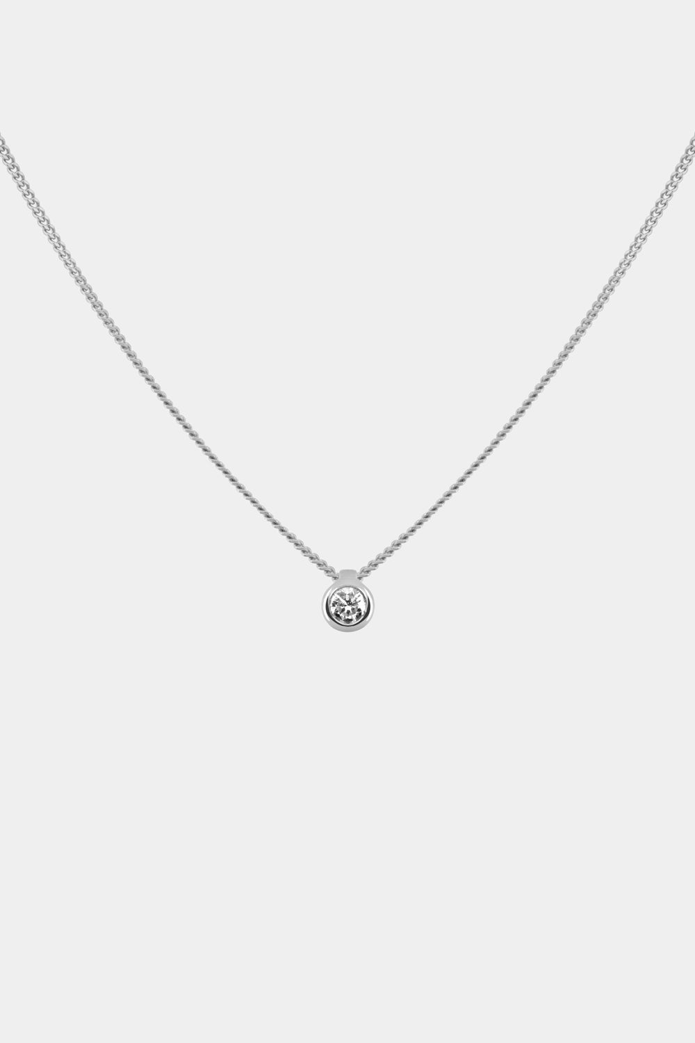 Mini Round Moissanite Diamond Necklace