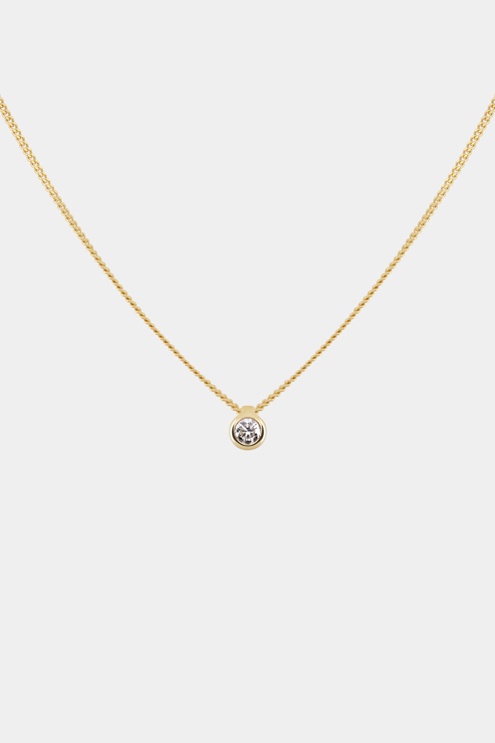 Mini Round Moissanite Diamond Necklace