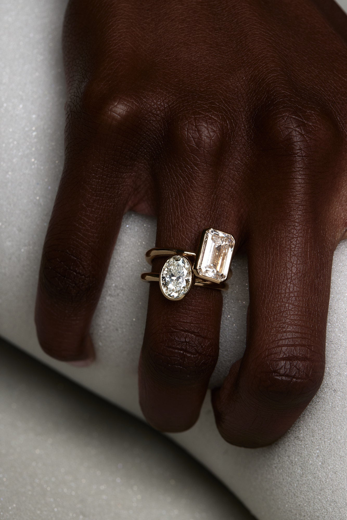 2.0 CT Oval Shaped Moissanite Bezel Solitaire Engagement Ring