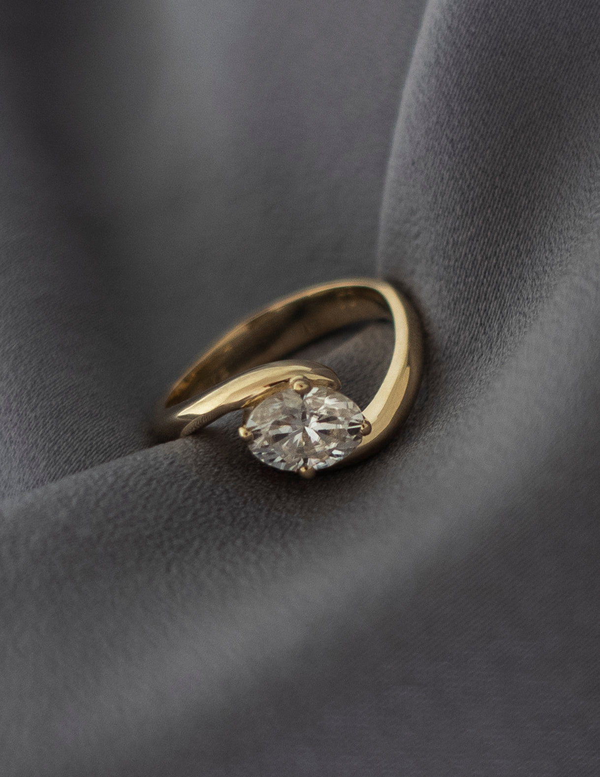 1.0 -1.50 CT Oval Cut Lab Grown Diamond Solitaire Engagement Ring