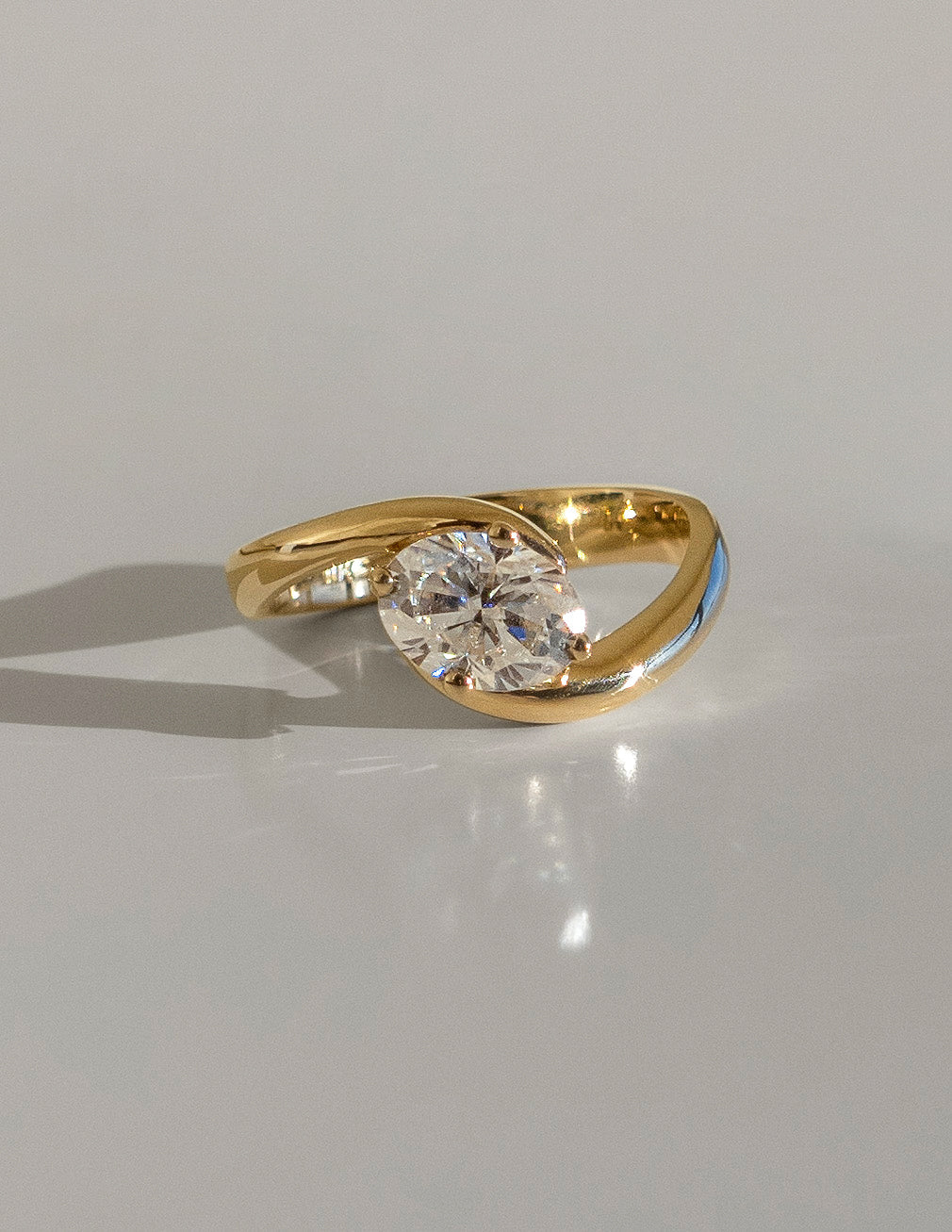 1.0 -1.50 CT Oval Cut Lab Grown Diamond Solitaire Engagement Ring