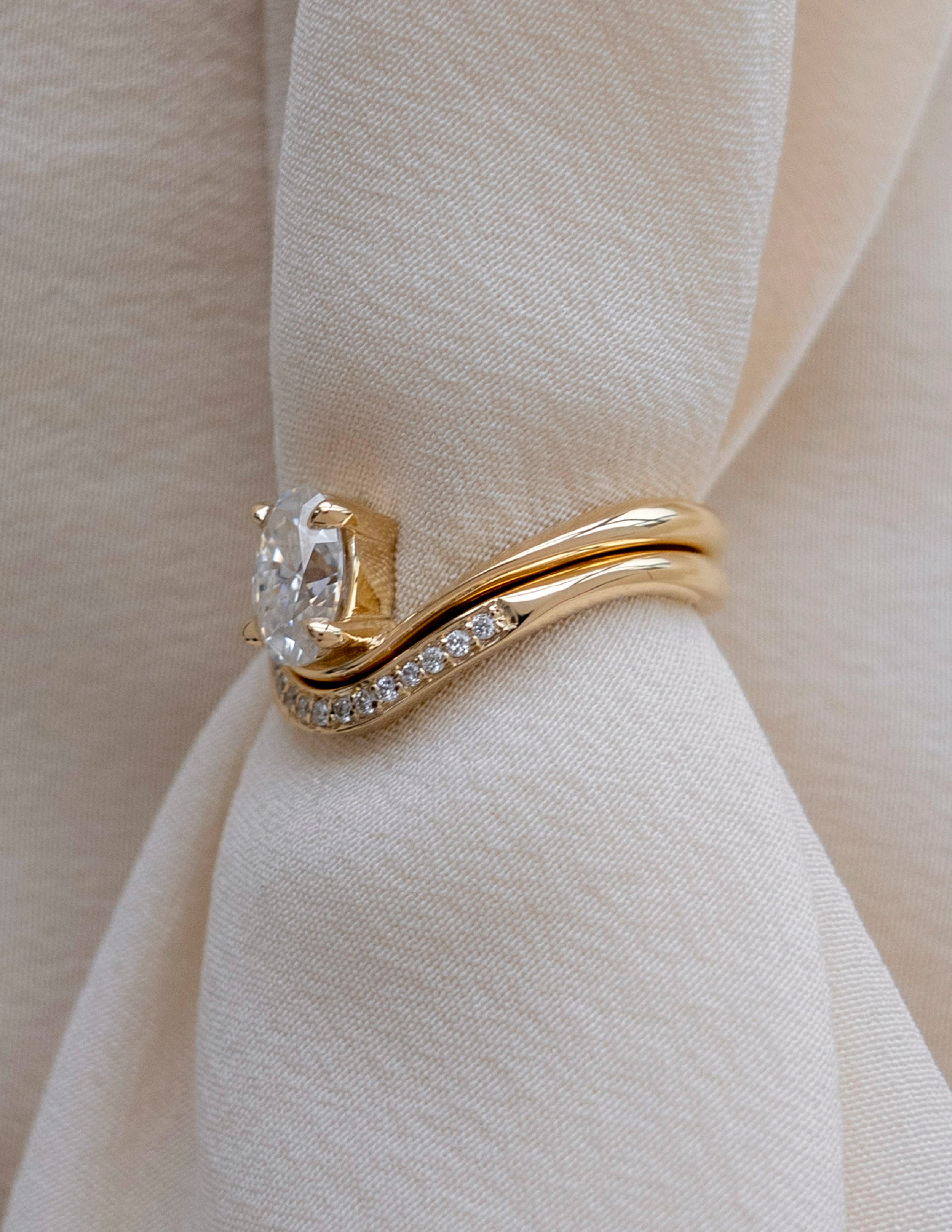 1.0 -2.0 CT Oval Cut Lab Grown Diamond Solitaire Engagement Ring