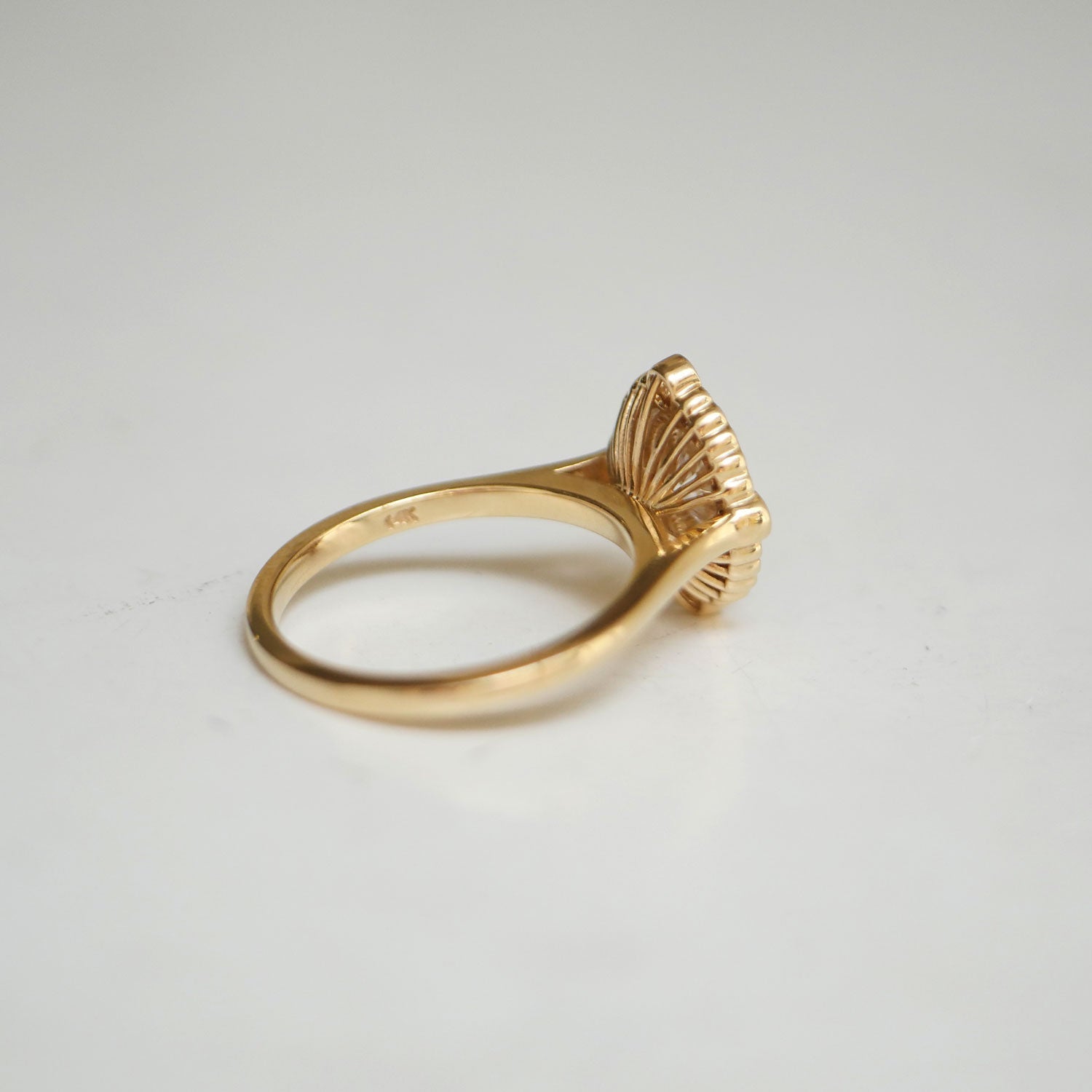 0.75 CT Oval Shape Lab Grown vintage Setting Engagement Ring