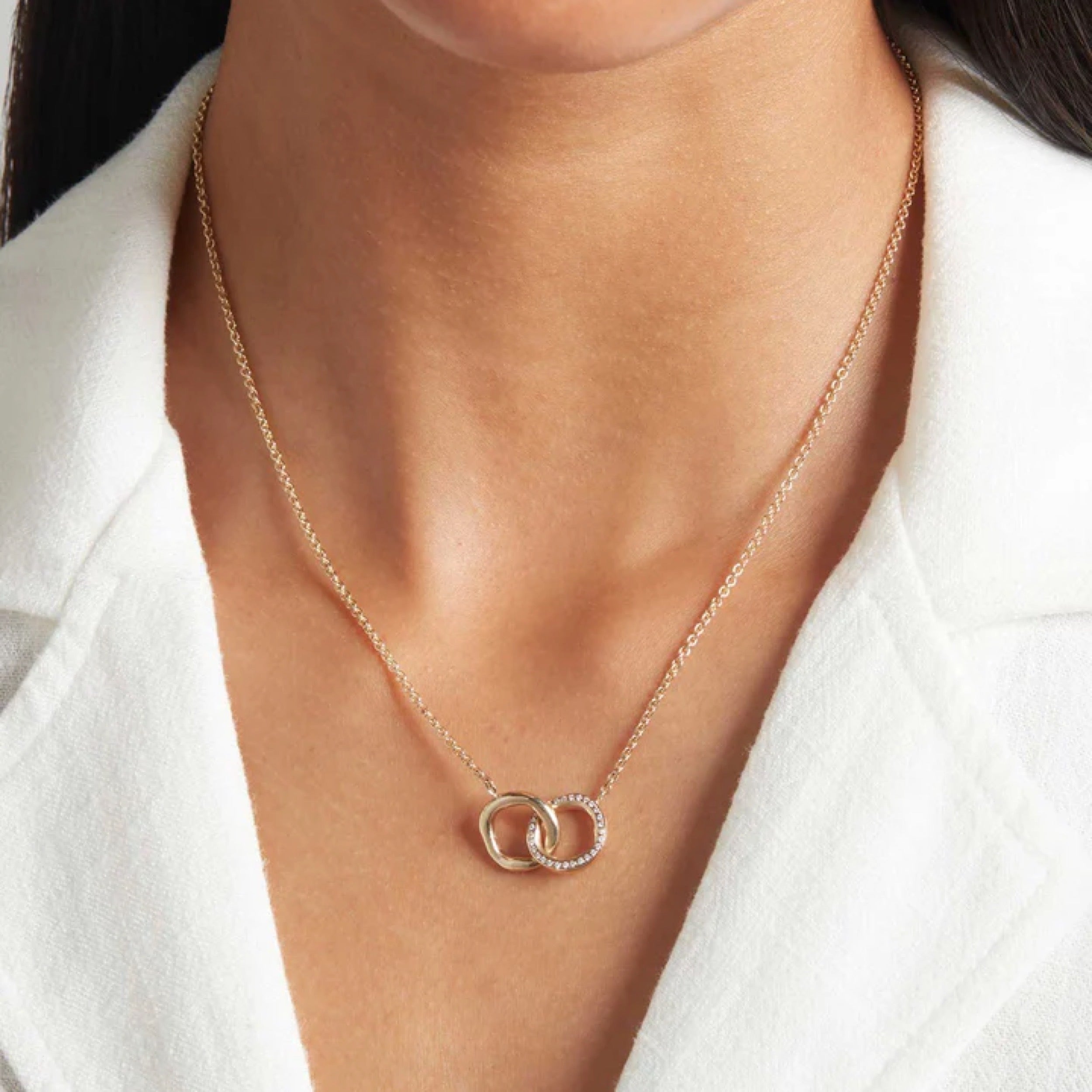 0.30 TCW Round F/VS Lab Grown Diamond circle Necklace