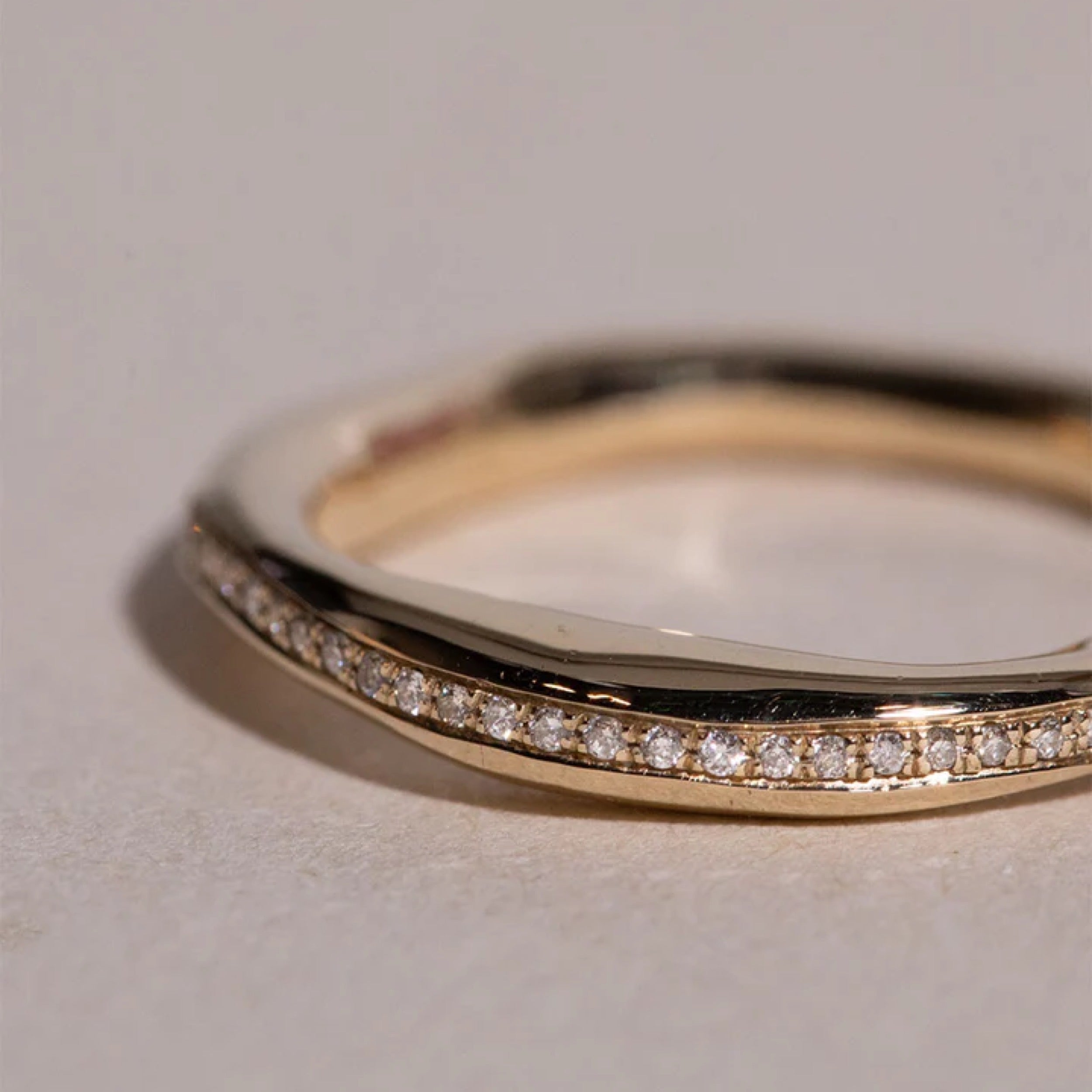 0.40 TCW Round Diamond Baguette Wedding Band