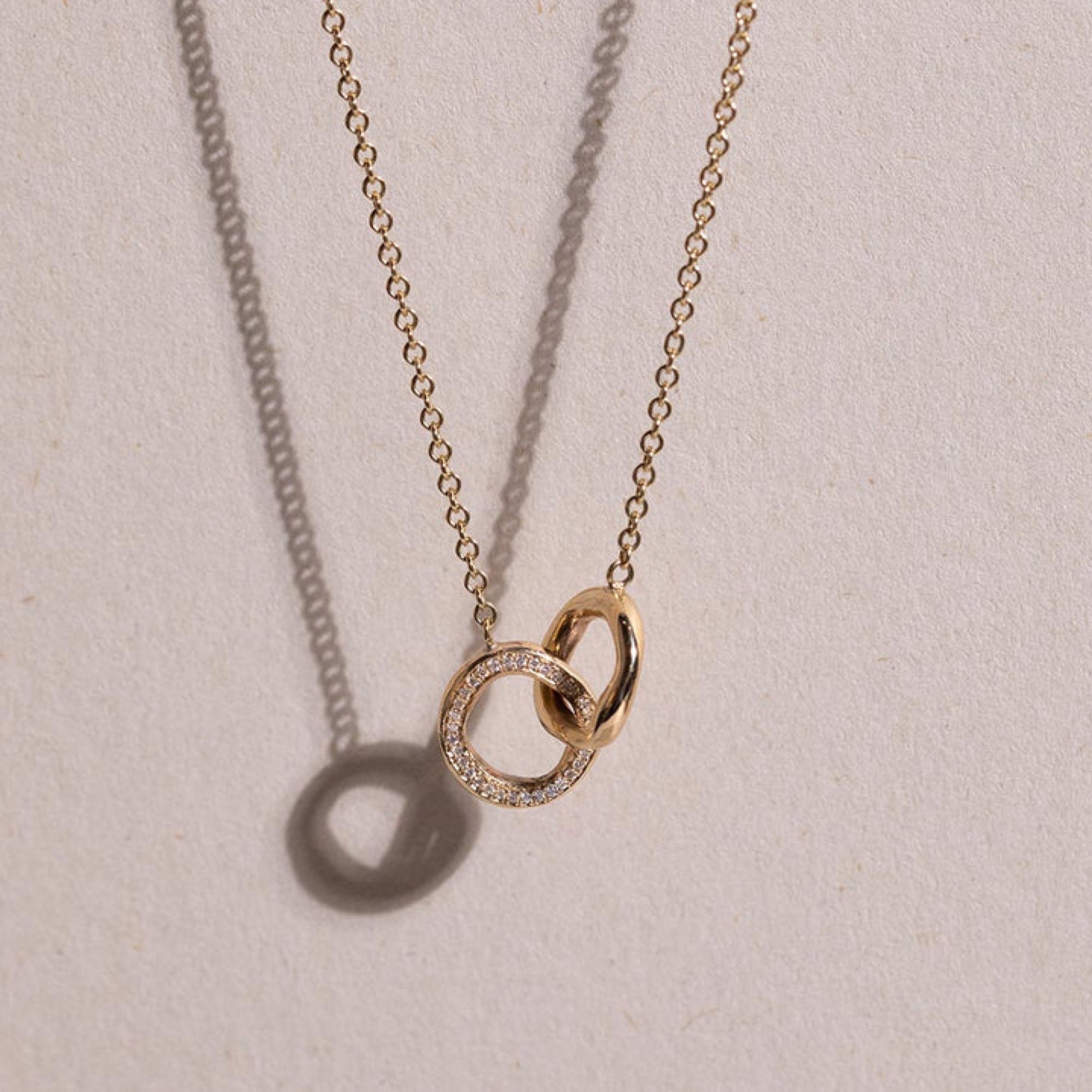 0.30 TCW Round F/VS Lab Grown Diamond circle Necklace