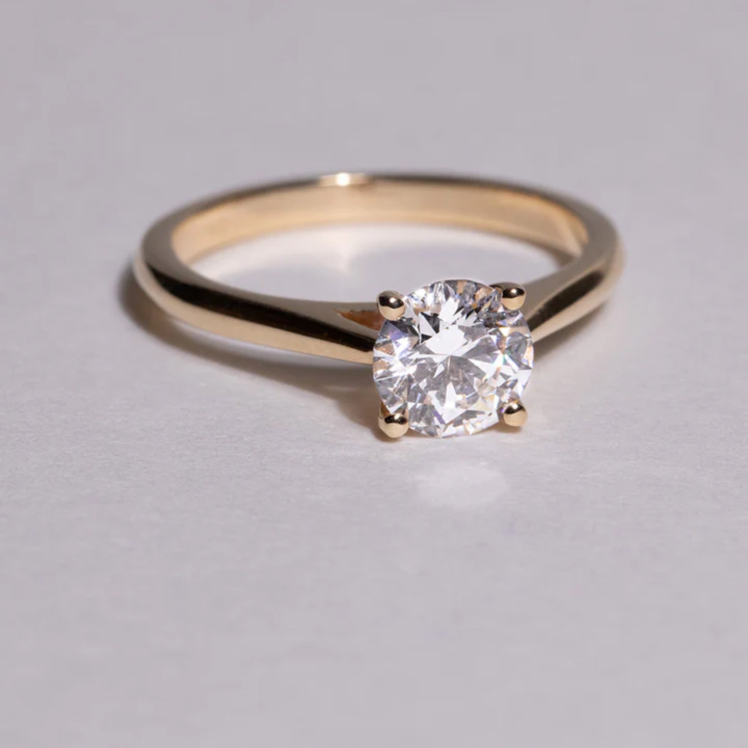 1.0 - 3.0 CT Round Cut CVD Diamond Solitaire Setting Engagement Ring 10
