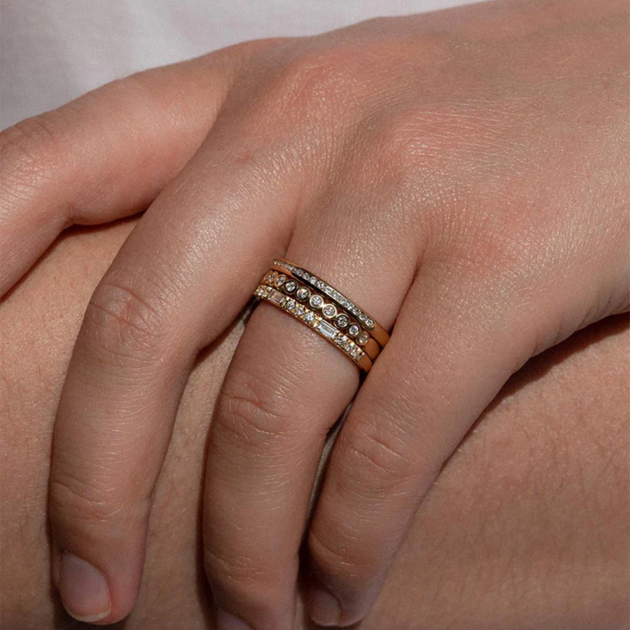 0.70 TCW Diamond Dual Cut Wedding Band