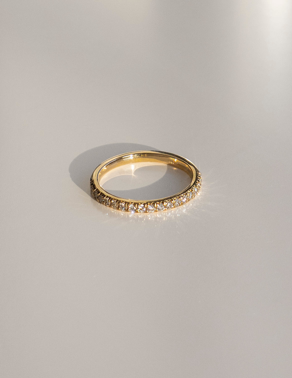 0.20 TCW Round Lab Grown Diamond Half Eternity Pave Band