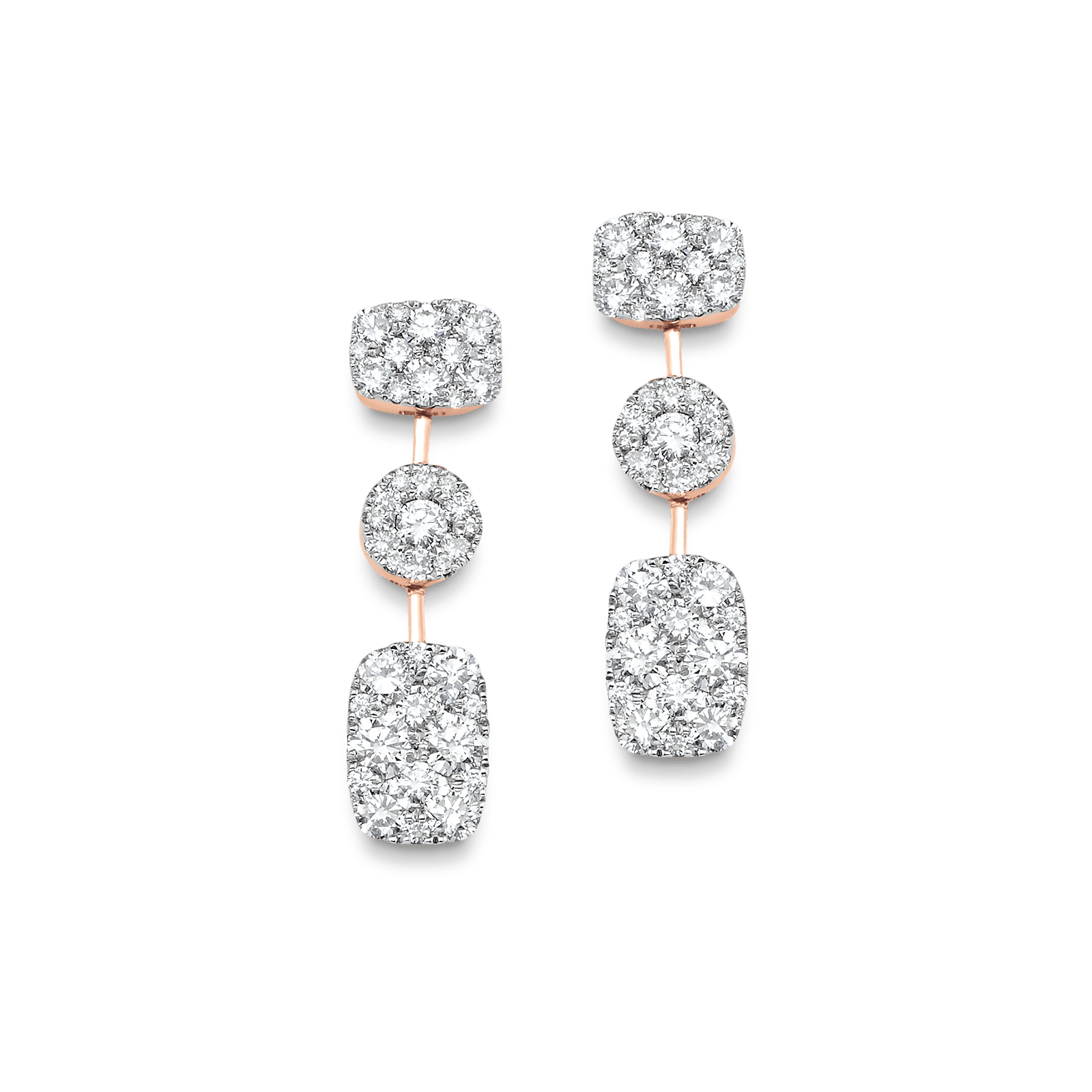 1.64 TCW Round Moissanite Diamond Cluster Earrings - Camila Brown