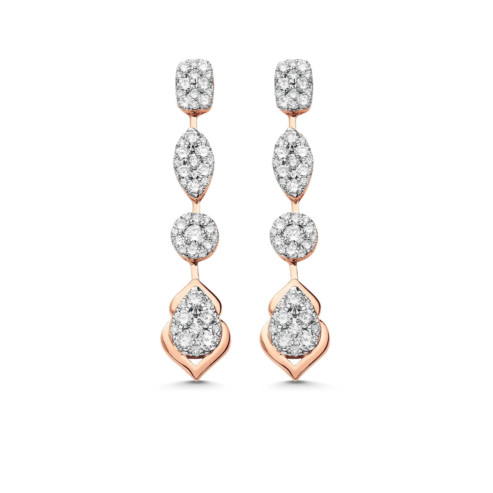 1.44 TCW Round Moissanite Diamond Drop Earrings - Camila Brown