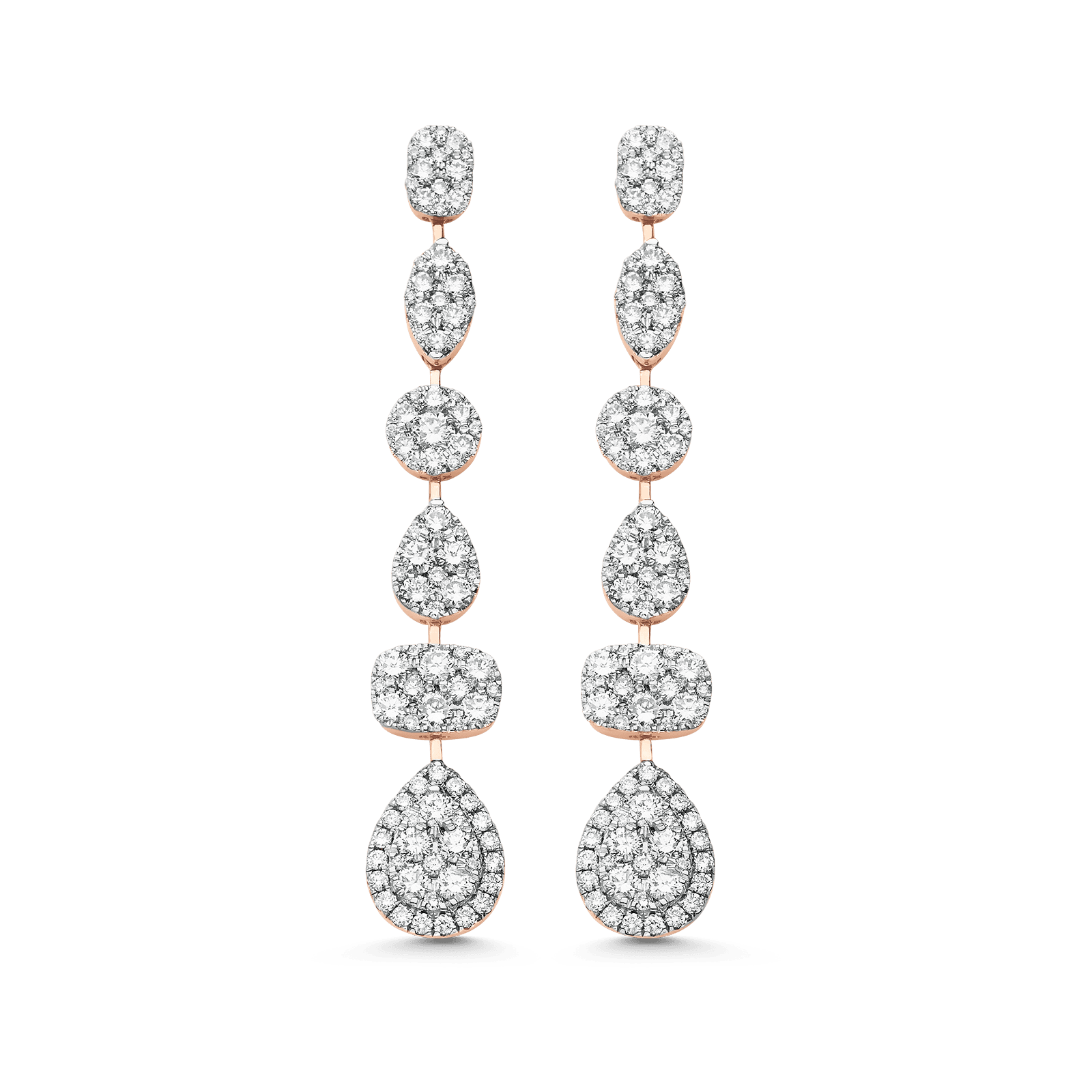 3.06 TCW Round Moissanite Diamond Drop Earrings - Camila Brown