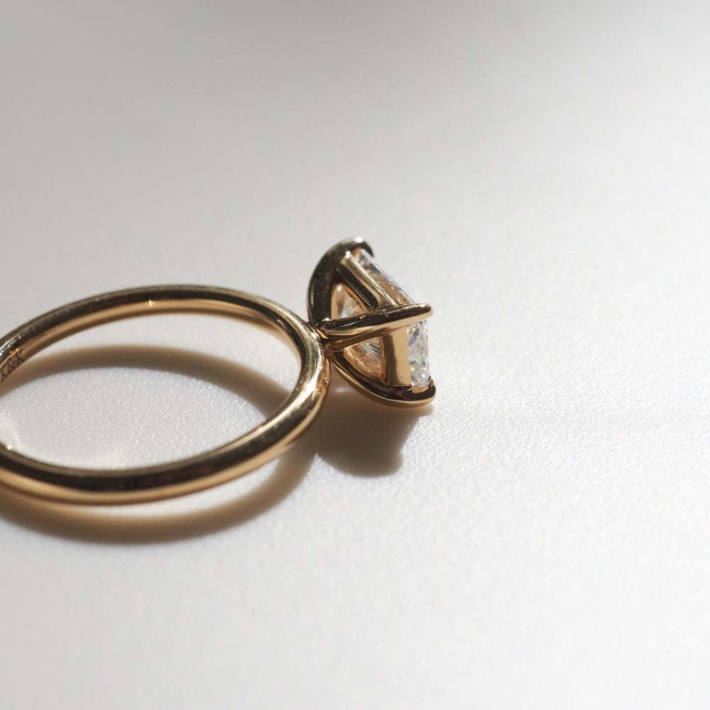 1.0-2.0 CT Radiant Lab Grown Diamond Solitaire Engagement Ring