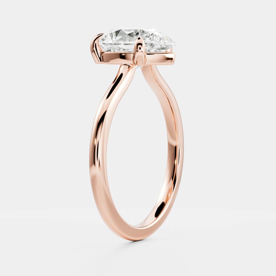 1.0 - 2.5 CT Pear Lab Grown Diamond Solitaire Engagement Ring