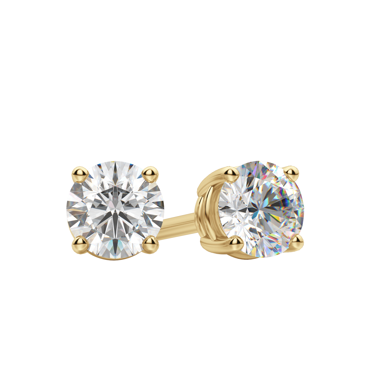 0.50 CT-4.0 CT Round Solitaire F/VS Lab Grown Diamond Earrings - Camila Brown