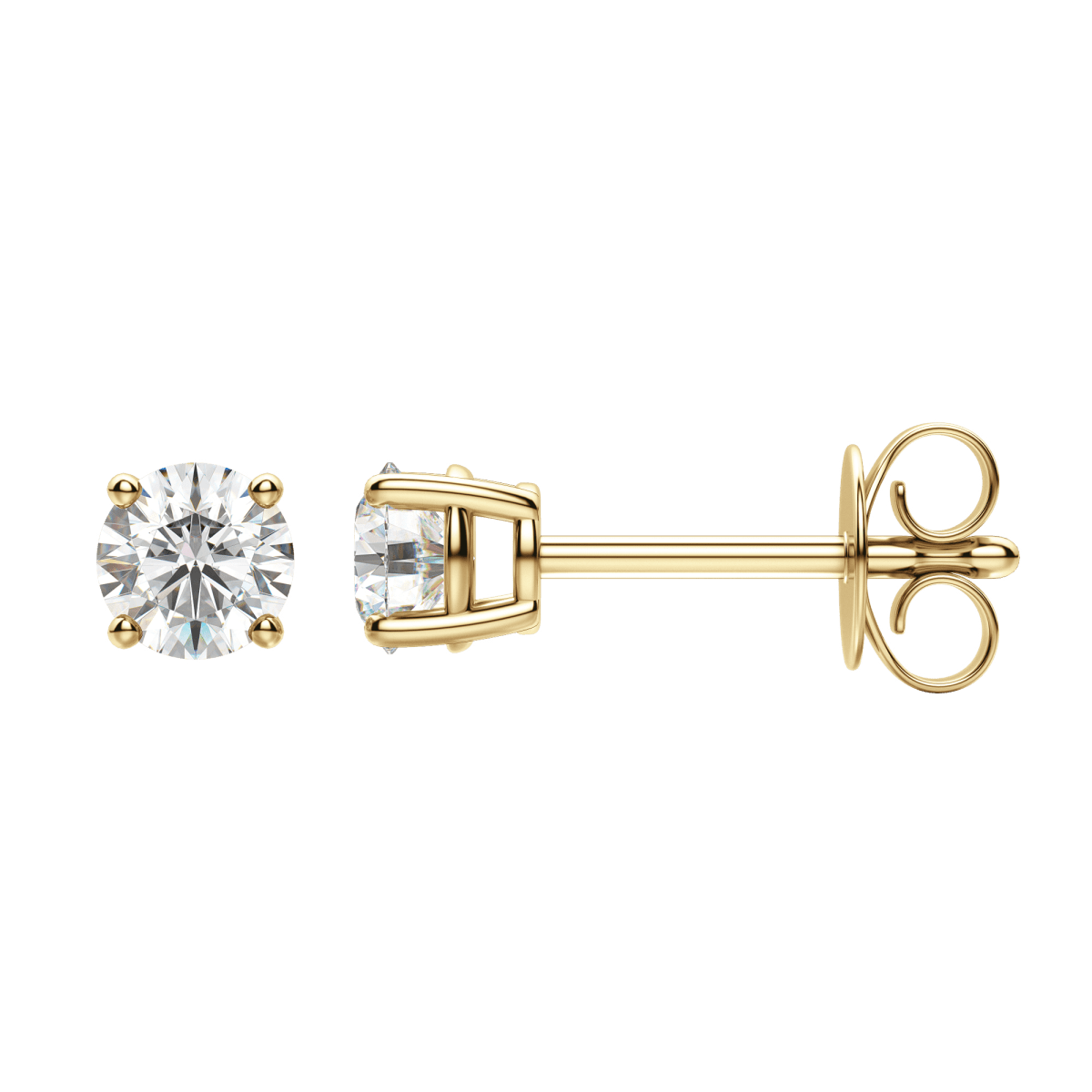 0.50 CT-4.0 CT Round Solitaire F/VS Lab Grown Diamond Earrings - Camila Brown