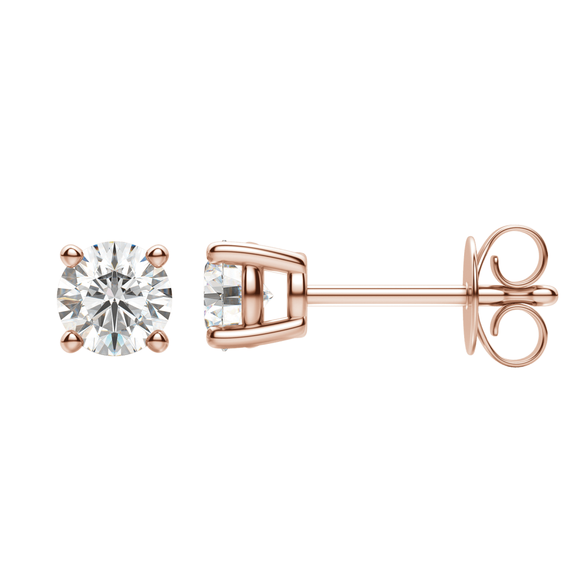 0.50 CT-4.0 CT Round Solitaire F/VS Lab Grown Diamond Earrings - Camila Brown