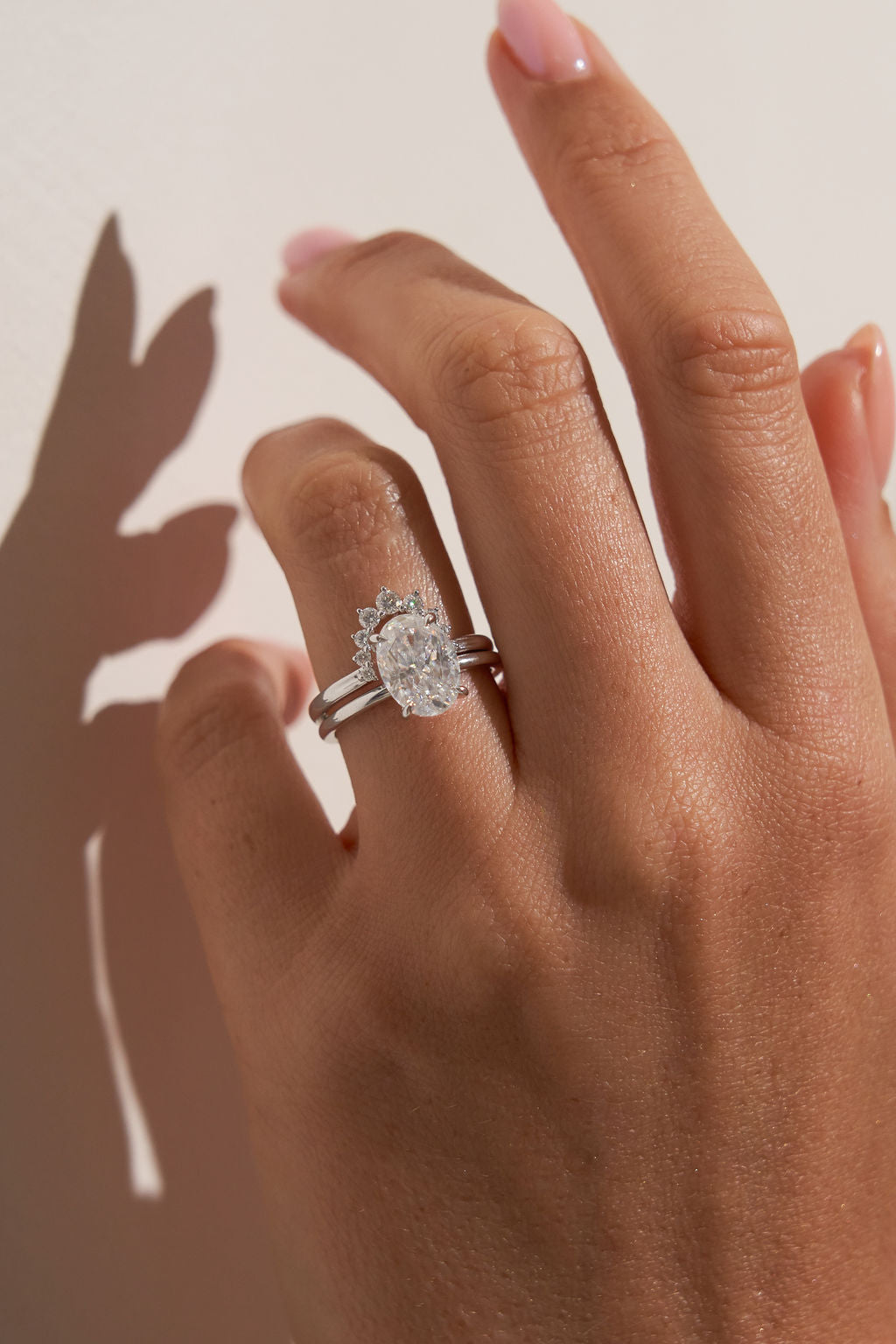 4.0 CT Oval Shaped Moissanite Solitaire Engagement Ring