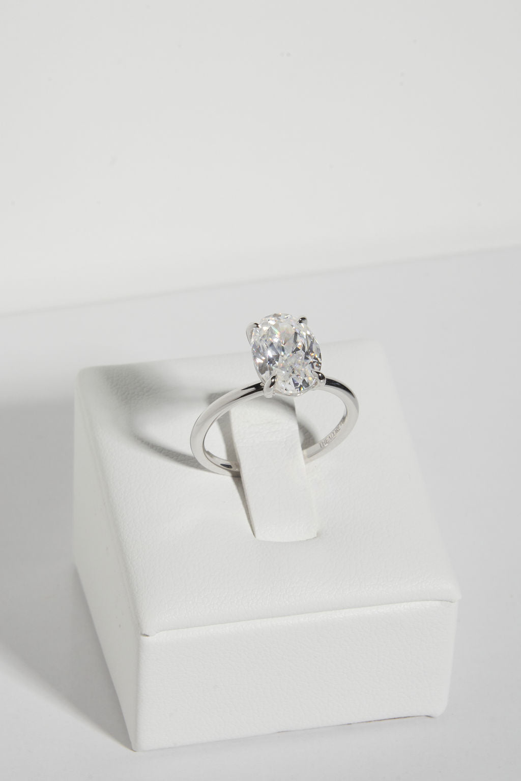 4.0 CT Oval Shaped Moissanite Solitaire Engagement Ring