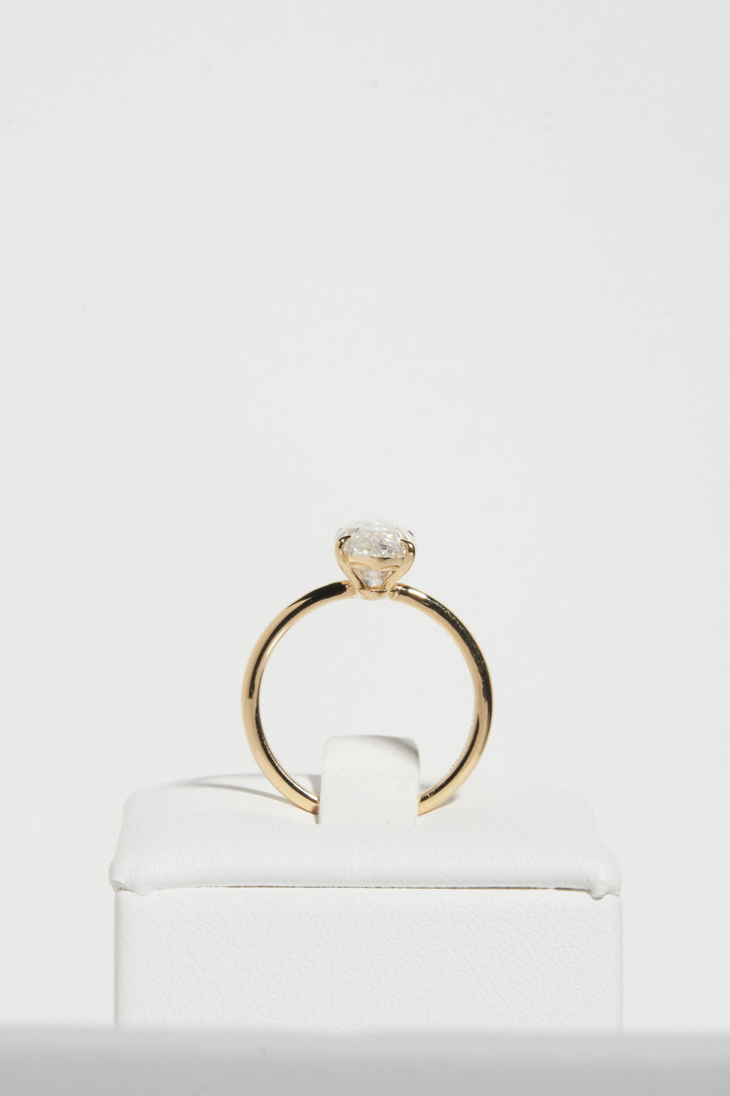 3.50 CT Marquise Shaped Moissanite Solitaire Engagement Ring