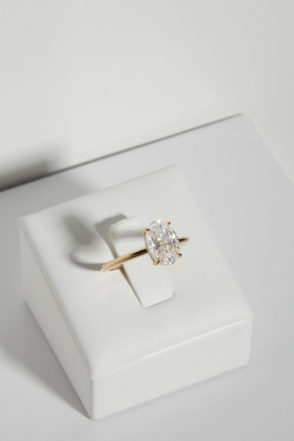 2.50 CT Oval Shaped Moissanite Hidden Halo Engagement Ring