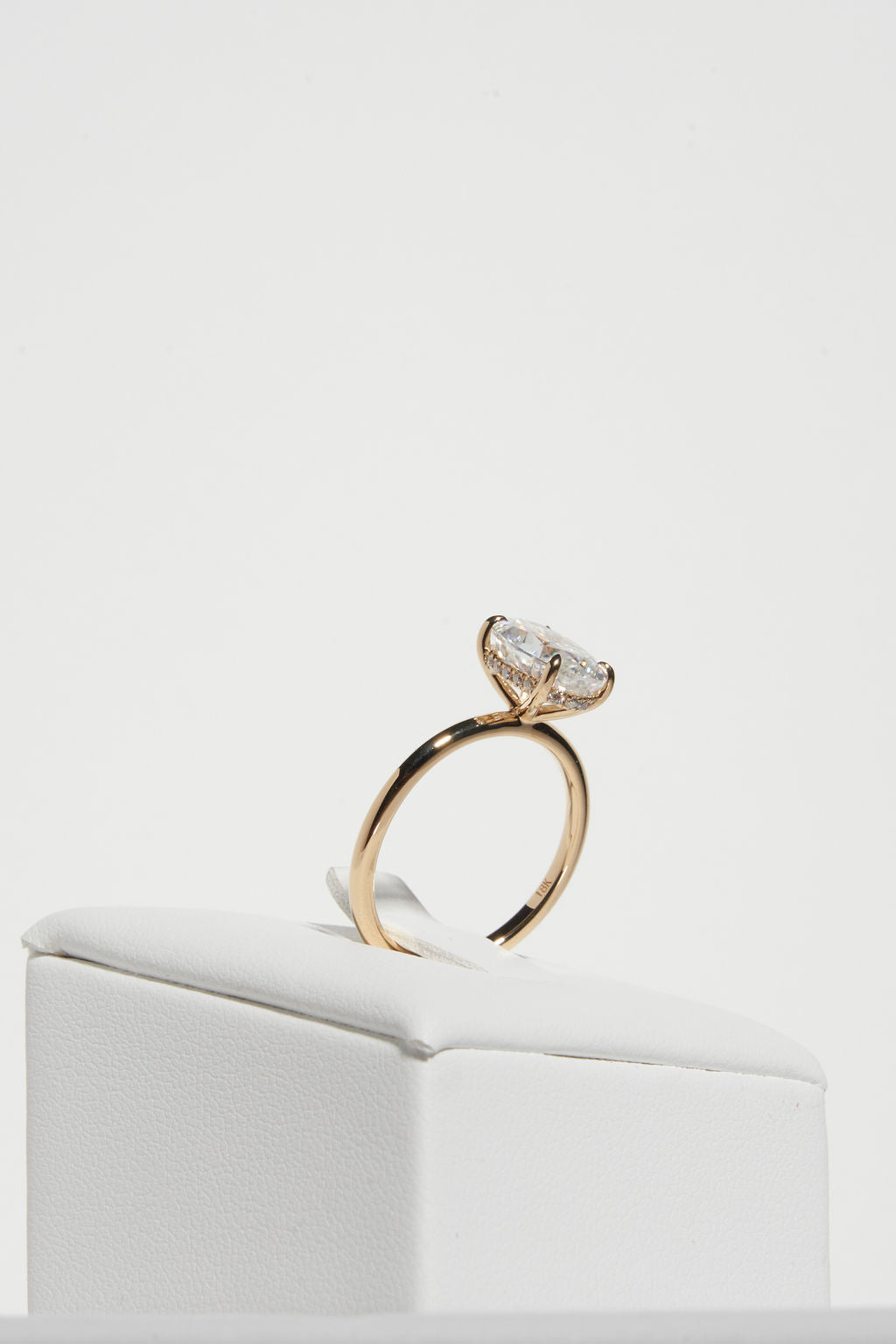 2.50 CT Oval Shaped Moissanite Hidden Halo Engagement Ring