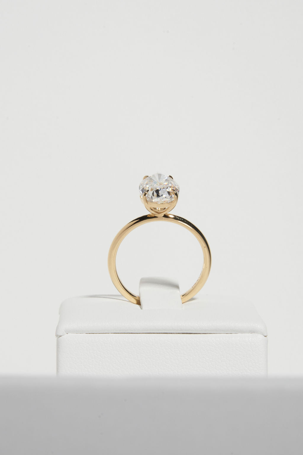 4.0 CT Pear Shaped Moissanite Solitaire Engagement Ring