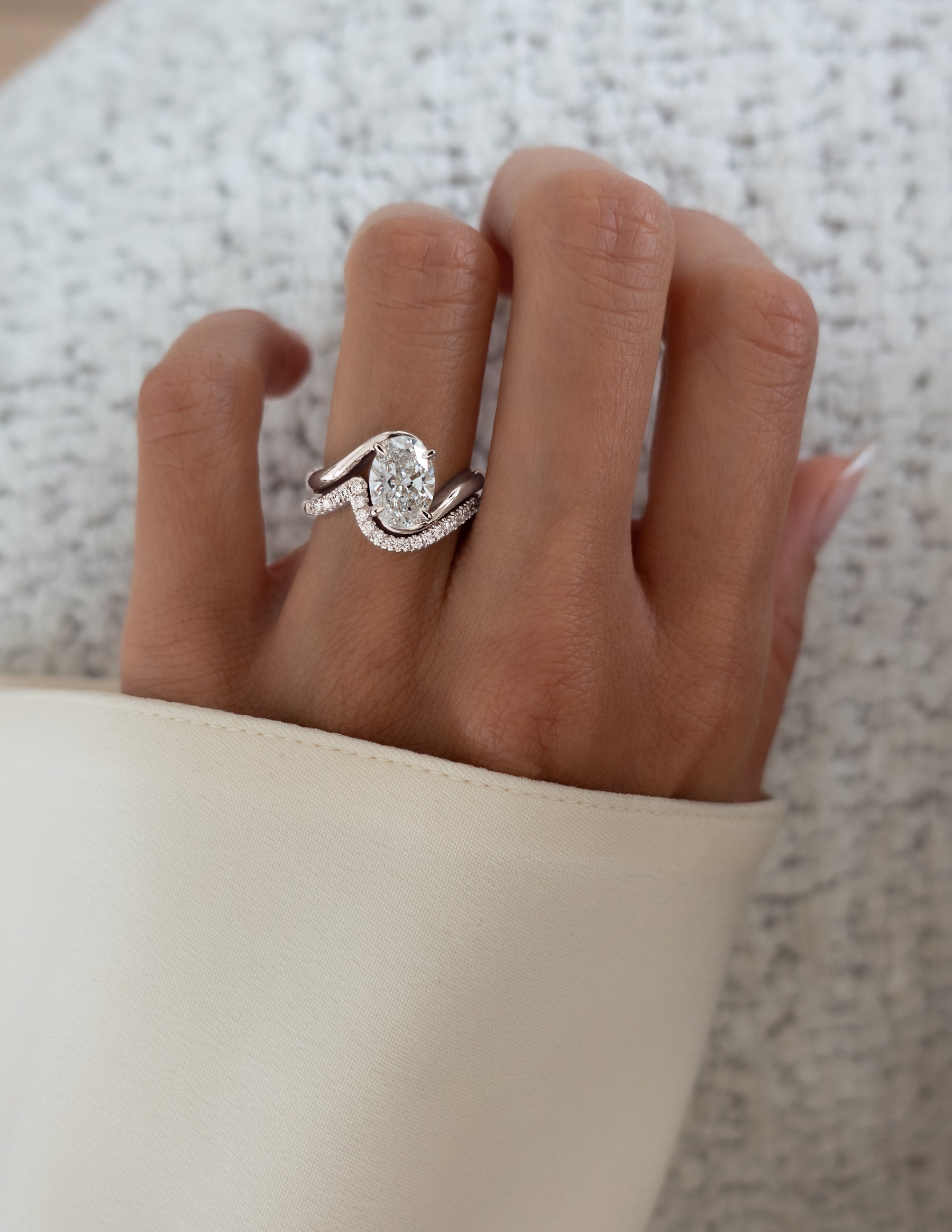 1.50- 3.0 CT Marquise Cut Lab Grown Diamond Solitaire Setting Bridal Set