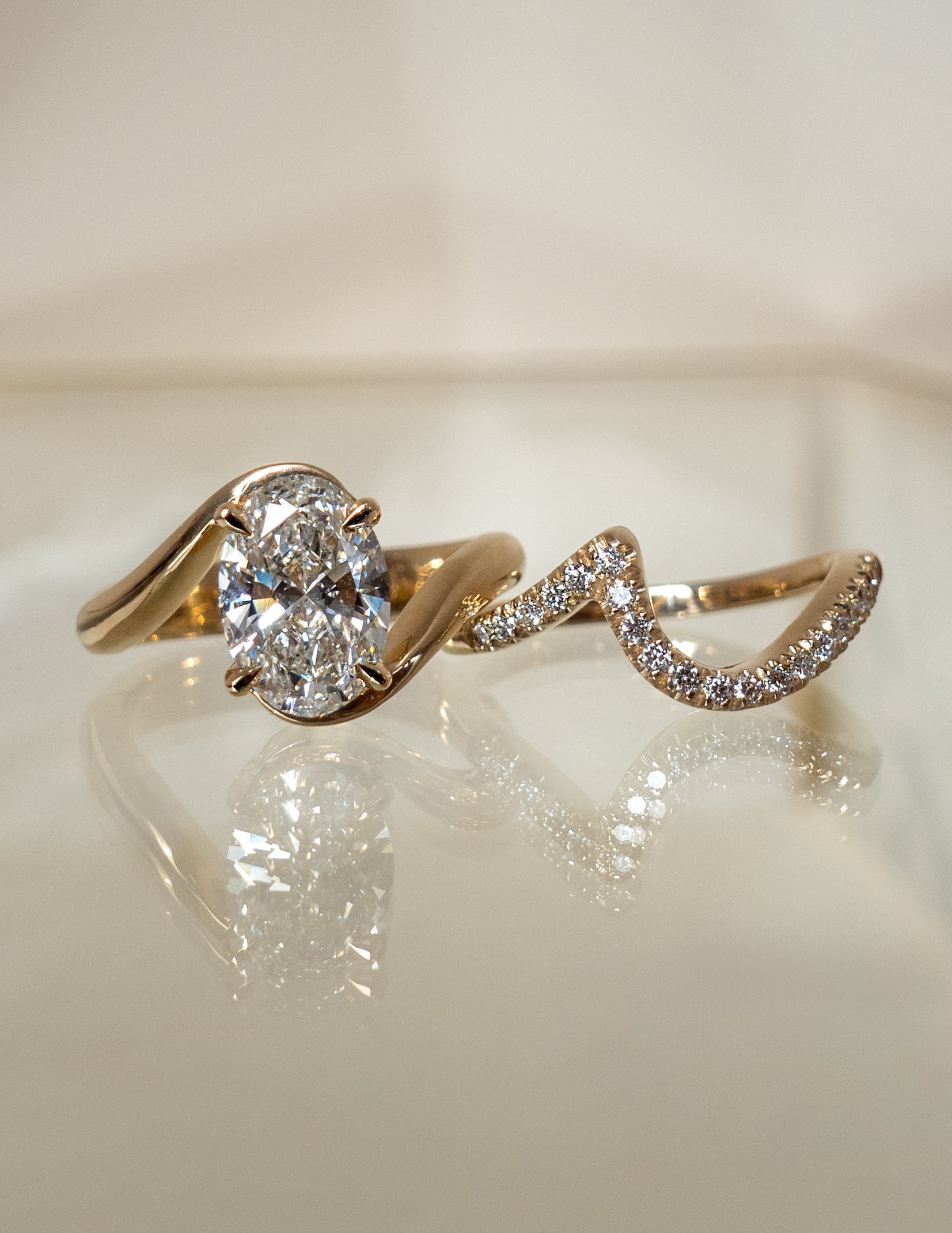 1.50- 3.0 CT Marquise Cut Lab Grown Diamond Solitaire Setting Bridal Set