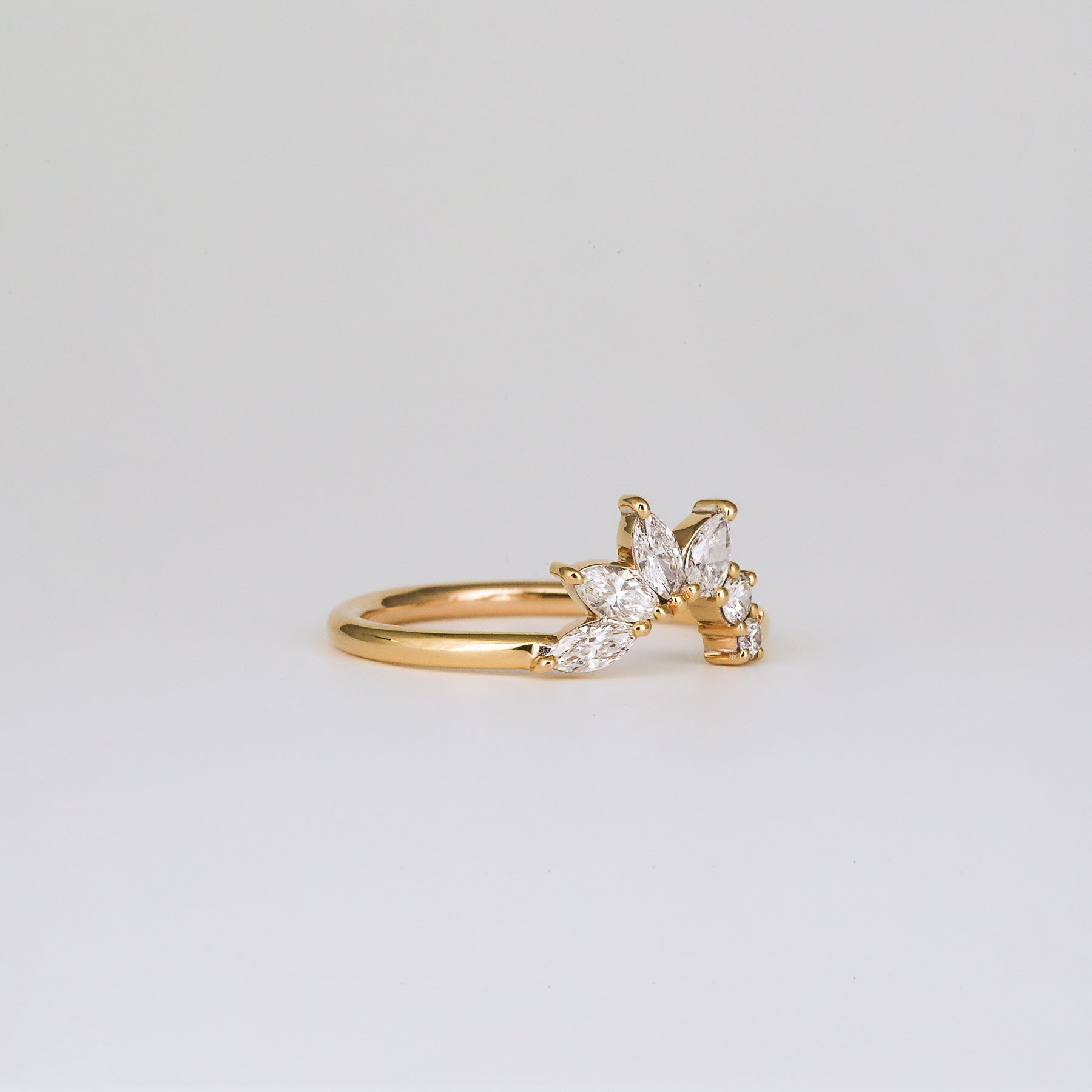 0.40 TCW Round, Pear & Marquise Lab Grown Diamond Curve Wedding Band