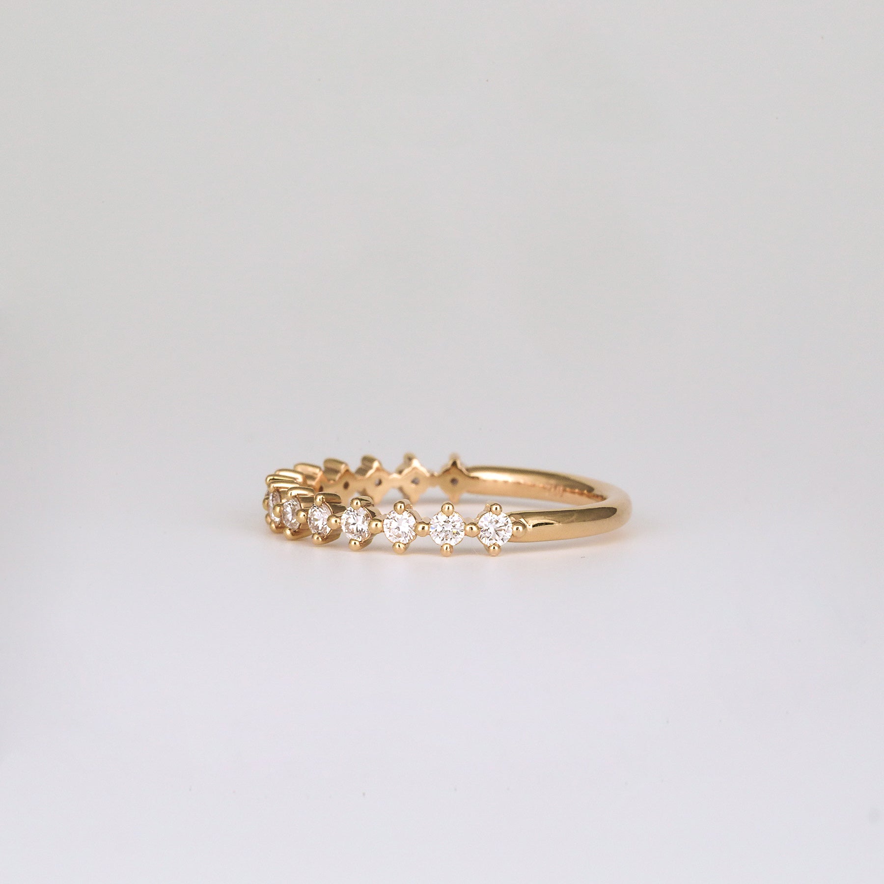 0.38 TCW Round Lab Grown Diamond Dainty Wedding Band