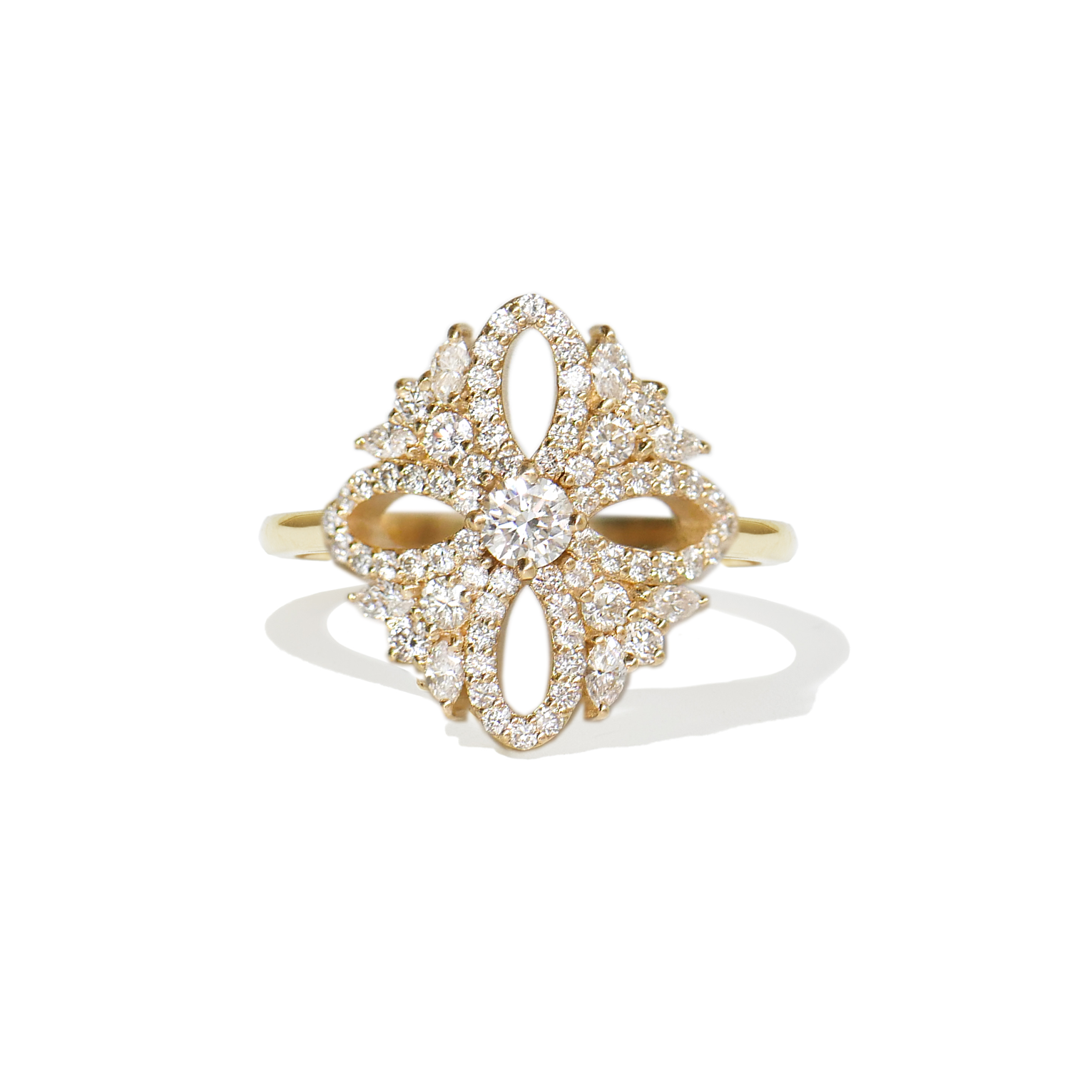 1.0 CT Round Shape Lab Grown vintage-inspired Engagement Ring