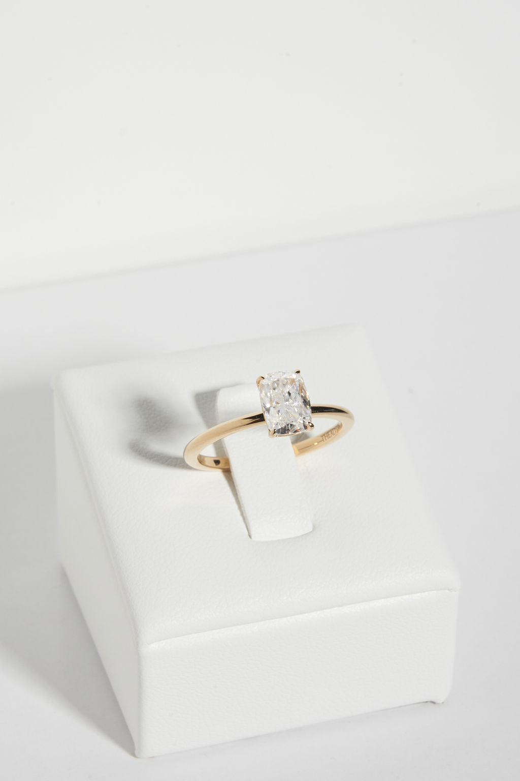 1.50 CT Elongated Cushion Shaped Moissanite Solitaire Engagement Ring