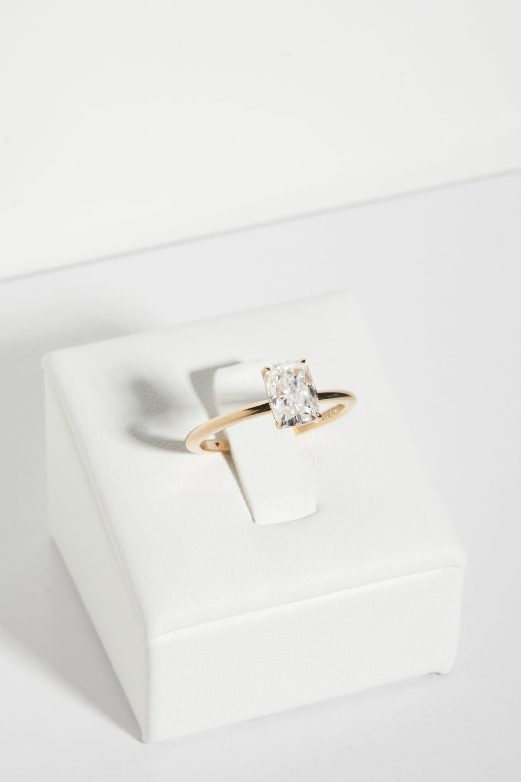 1.50 CT Elongated Cushion Shaped Moissanite Solitaire Engagement Ring